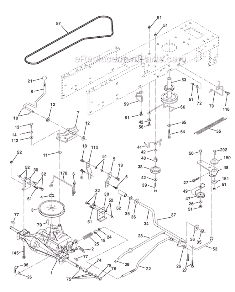 Page C Diagram and Parts List for WE14542L  Weed Eater Lawn Tractor